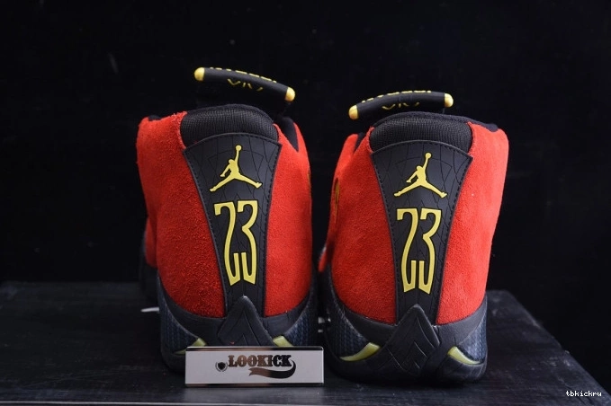 Cheap TBkick Jordan 14 654459-670 Retro Air Red Challenge 0813